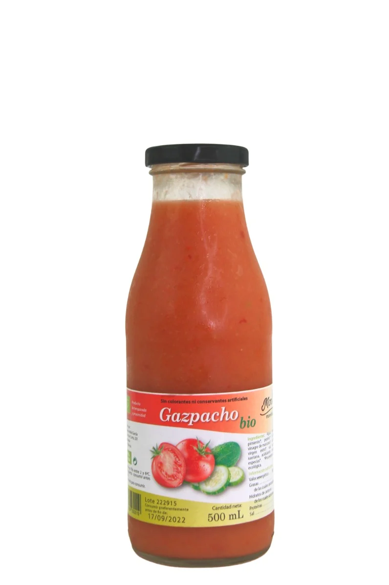 Gazpacho BIO en vidrio retornable 500 ml - Monvital