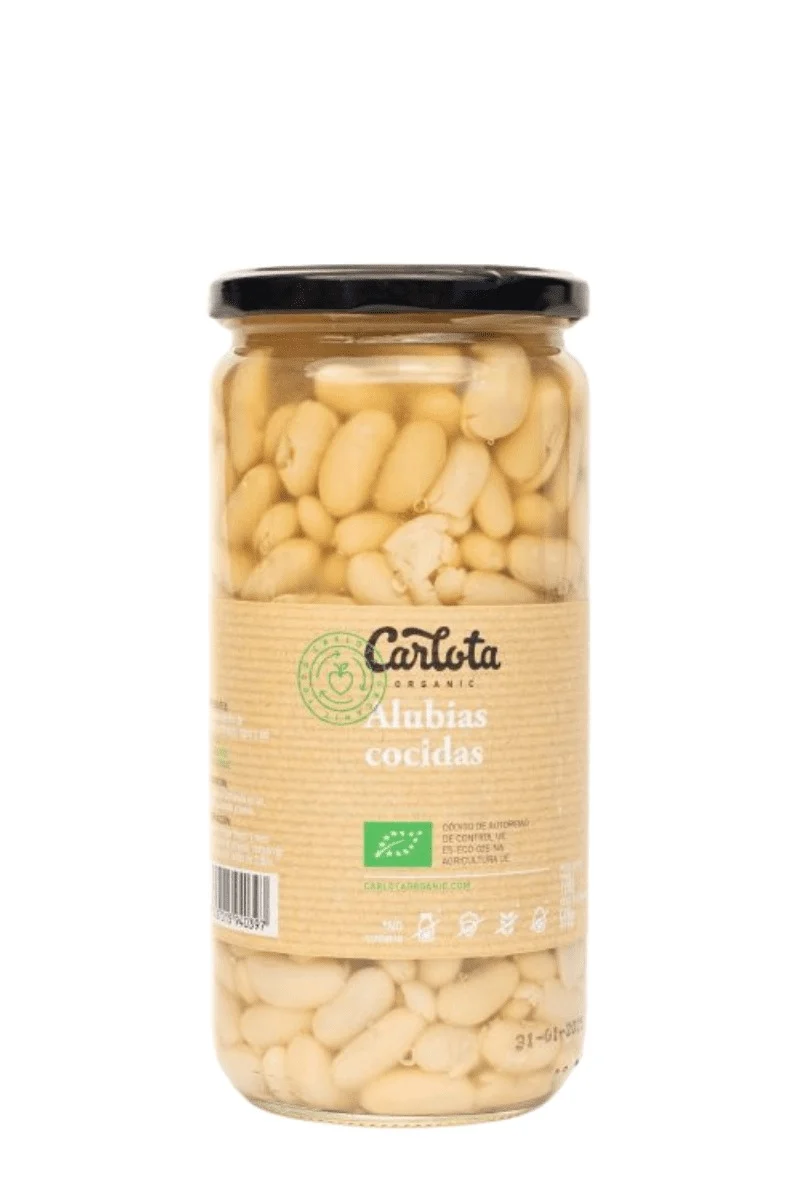 Alubias en vidrio retornable 720 g - Carlota Organic