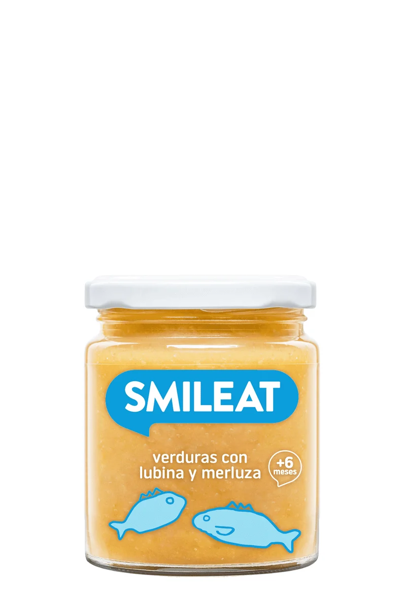 Tarritos de Verduras con lubina y Merluza 230 g - SMILEAT