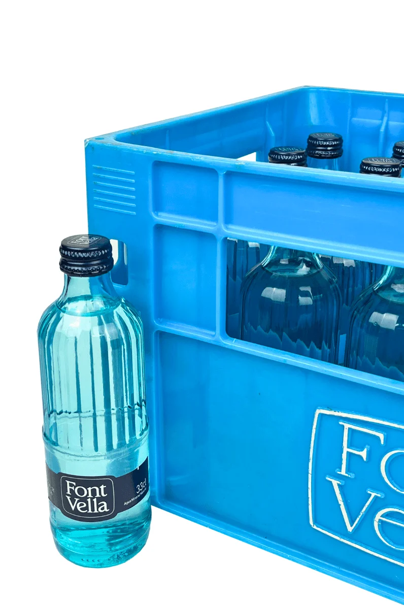 Agua Mineral Font Vella en vidrio retornable 330 ml - Pack 24 Ud