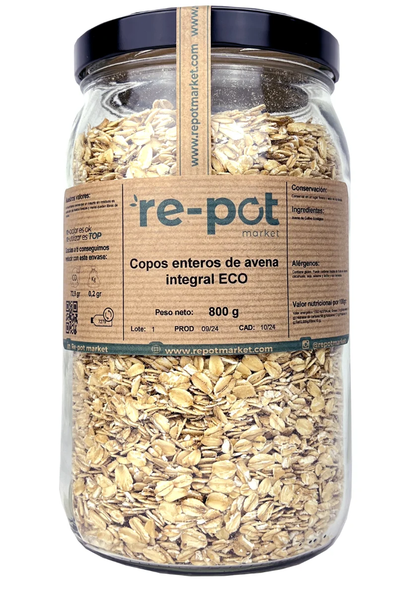 Copos enteros de avena ECO 800 g