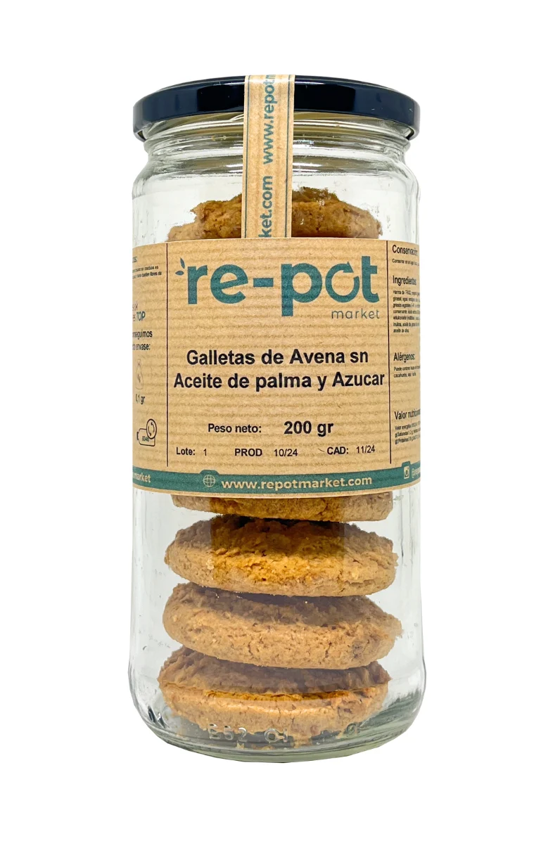 Galletas de Avena sin Aceite de palma y sin Azucar 200 gr- ESPIGA BLANCA