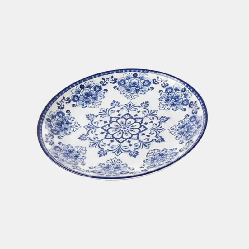 Plato postre de porcelana Antico Blu. ø19,5 cm - 6 Uds.