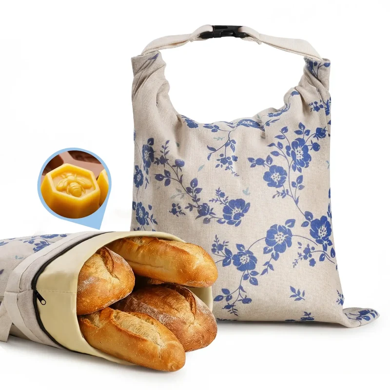 Reusable Beeswax Bread Storage Bag 2Pcs