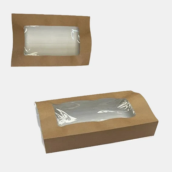 Tapa de cartón kraft con ventana de celulosa. 40 x 26 x 8,25 cm - 25 Uds.