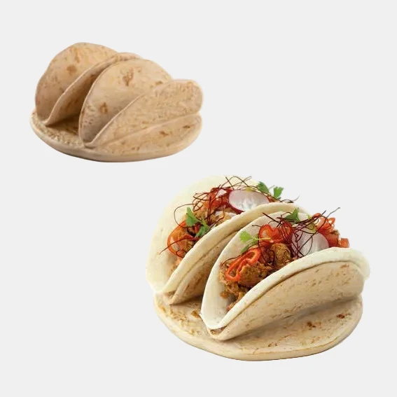 Soporte de resina para tacos en forma de taco. ø13,5 x 5,5 cm - 3 Uds.