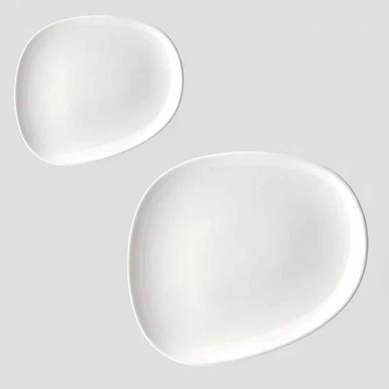 Plato llano irregular porcelana Tango. Varias medidas - 12 Uds.