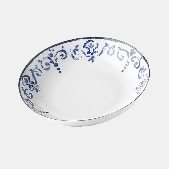 Plato hondo de porcelana Antico Blu. ø20,5 cm - 6 Uds.
