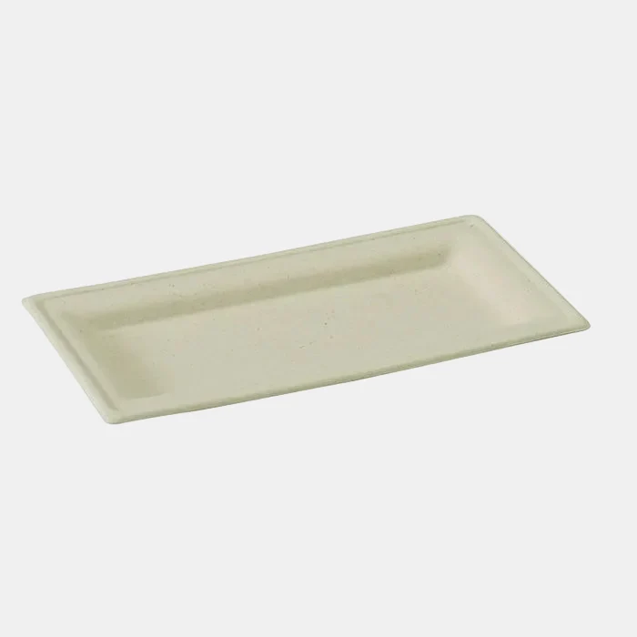 Plato marrón caña azúcar. Varias medidas - 500 Ud.