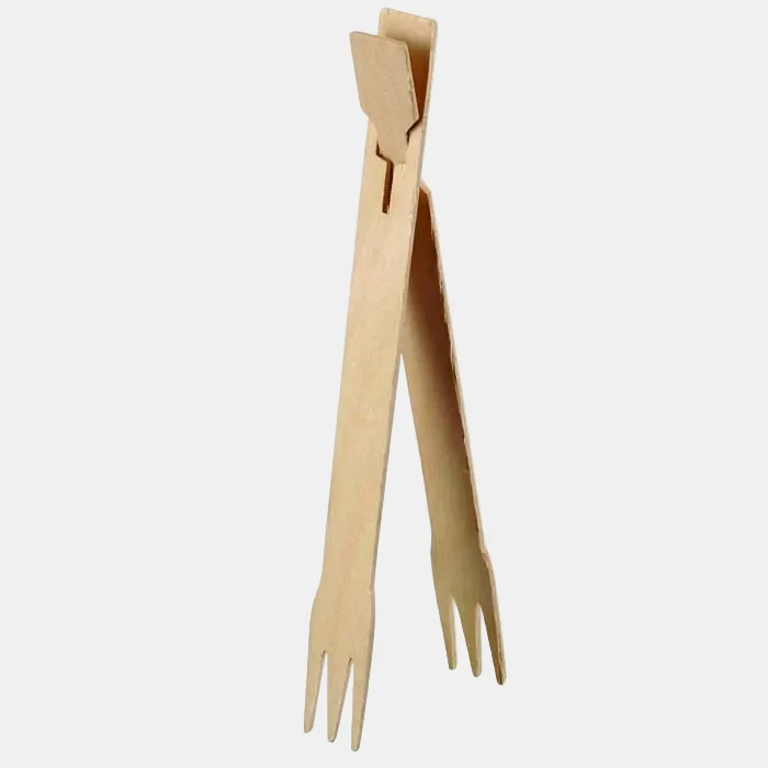 Palillos tipo tenedor de madera envueltos Pack 2 Uds. 18 cm - 1000 Uds.