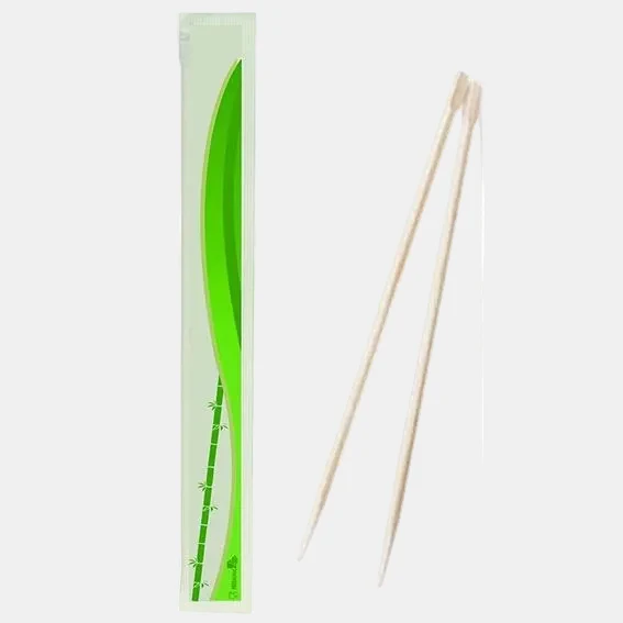 Palillos chinos de bambú envueltos. 20 cm - 2000 Uds.