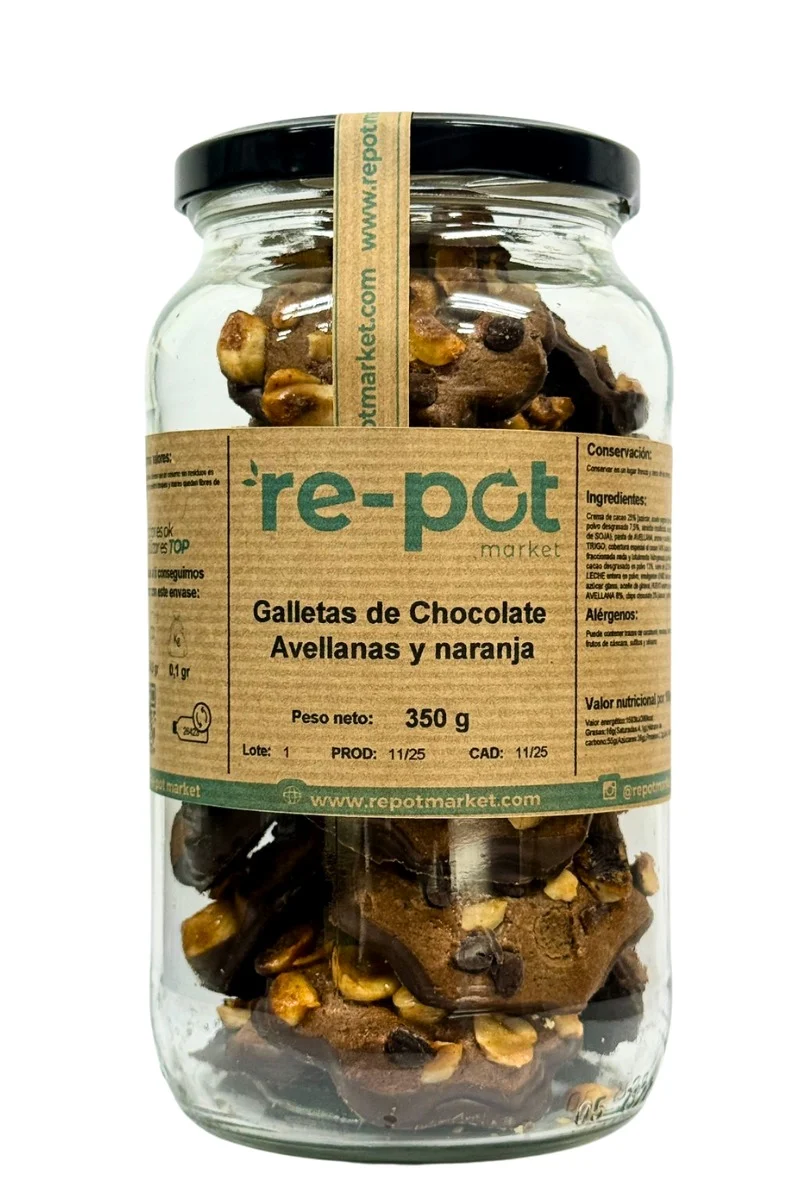 Galletas de Chocolate Avellanas y naranja 350 g