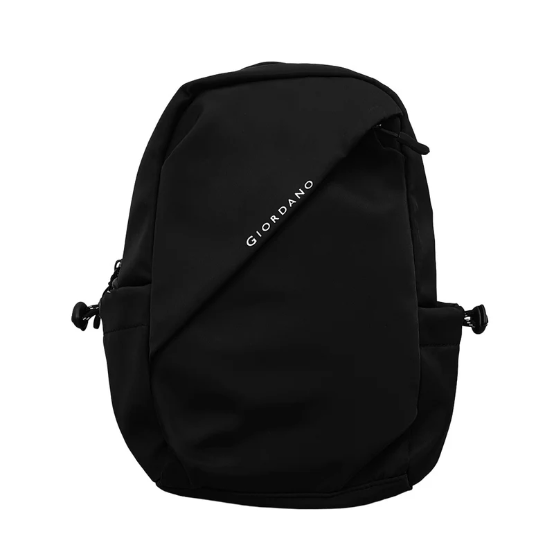 Durable Polyester Crossbody Bag - Black