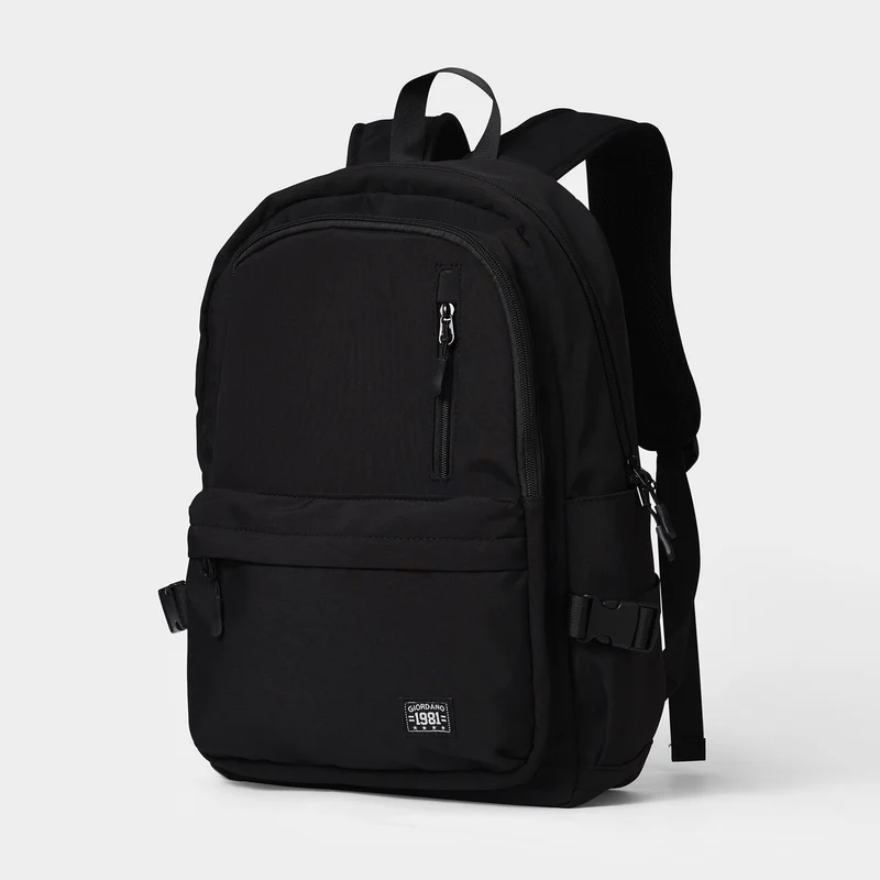 Men's Polyester Classic Backpack - Black