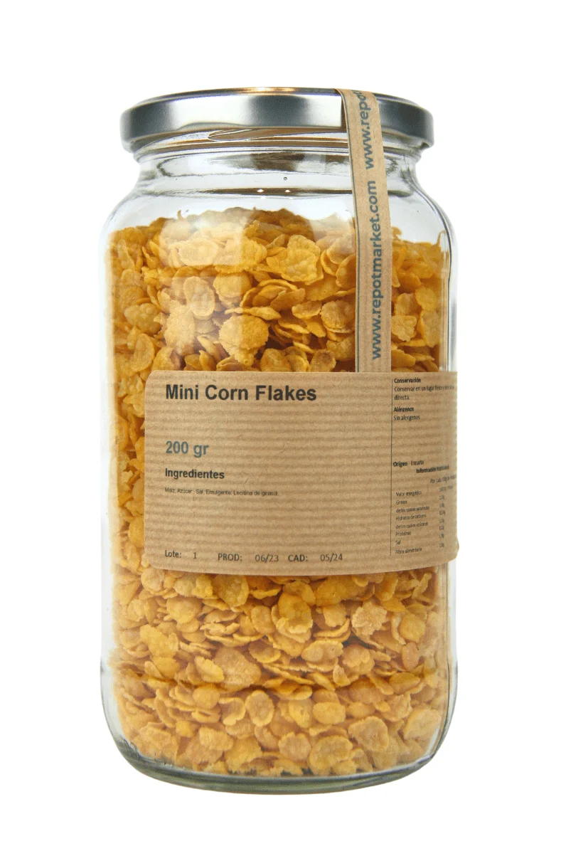 Mini Corn Flakes en vidrio retornable 200g