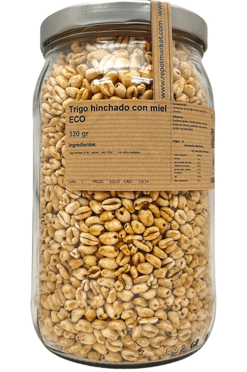 Trigo hinchado con miel 320 gr ECO