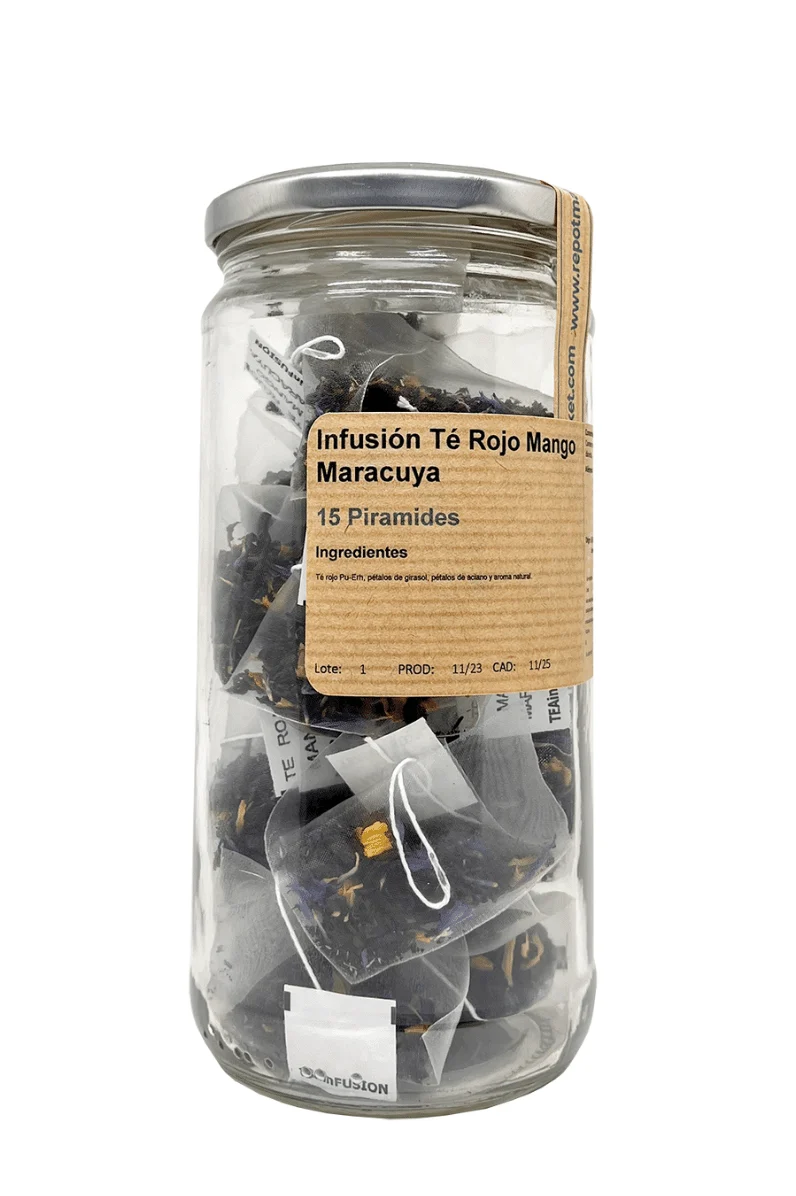 Té Rojo Mango Maracuyá (37 g) - 15 piramides