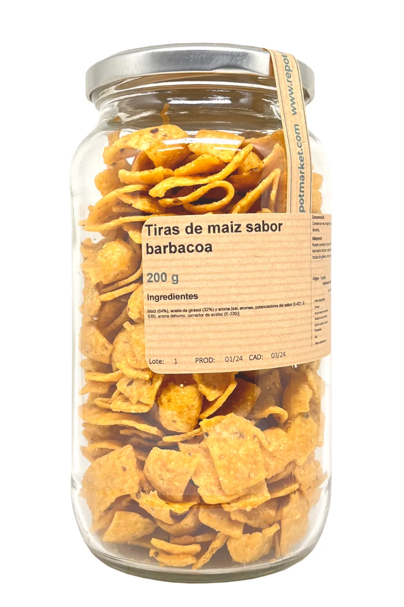 Tiras de maiz sabor barbacoa 200 g