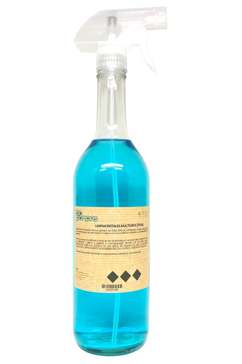 Limpiacristales Multiusos Sin Amoniaco en pulverizador 750 ml - Bio Pompas