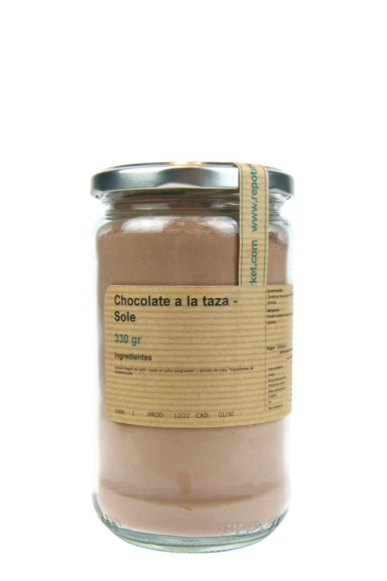 Chocolate a la taza ECO en vidrio retornable 330 g - Sole