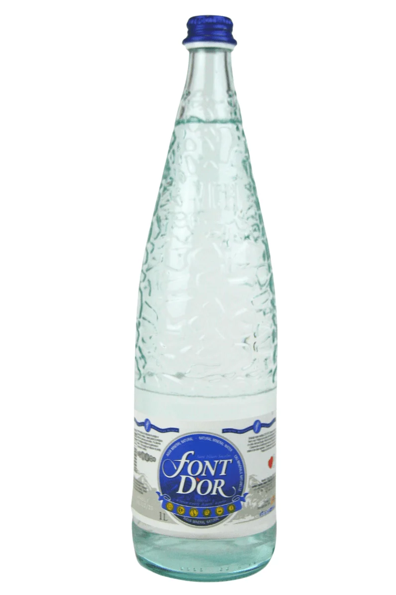 Agua Mineral Font d'or en vidrio retornable 1L - 1 Ud