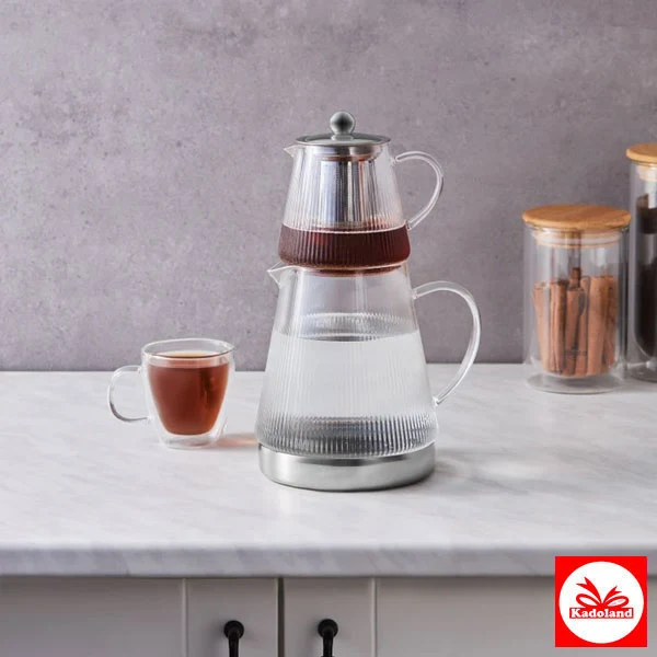 Karaca Keops XL Cam Çaydanlık (2,0L+0,8L) | Teapot | Cam Caydanlik