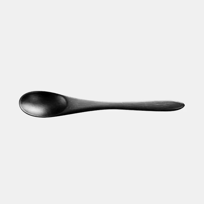 Mini cuchara de bambu negra. 9 cm - 500 uds.