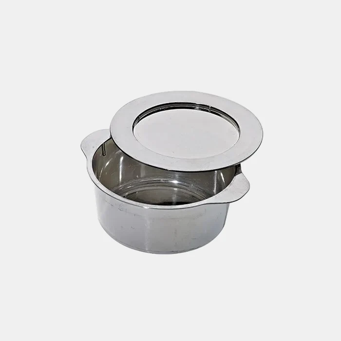 Mini olla plateada con tapa. ø6.9 x 3.4 cm - 144 Uds.