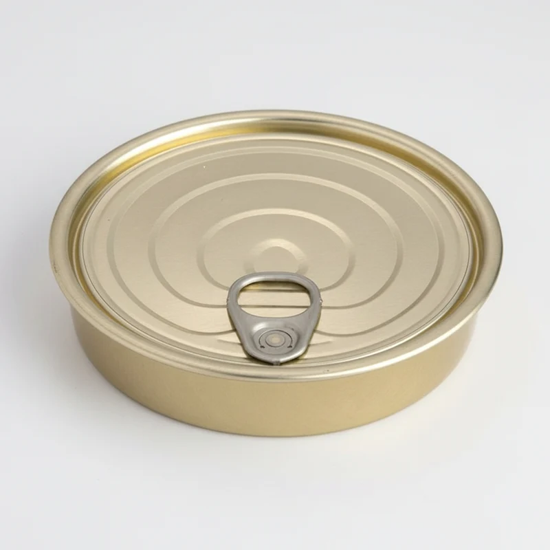Lata aluminio redonda con tapa dorada XL. ø14 x 3 cm. 280 ml - 50 uds.
