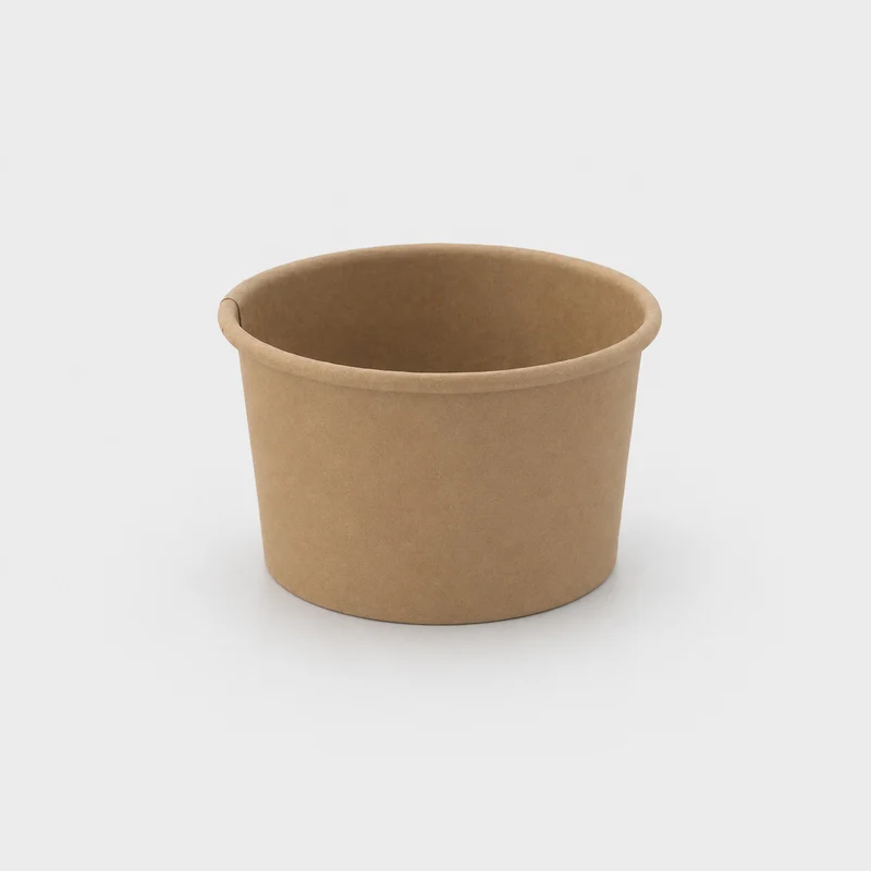 Tarrina de cartón kraft. ø6.2 x 3.5 cm. 70 ml - 1000 Uds.