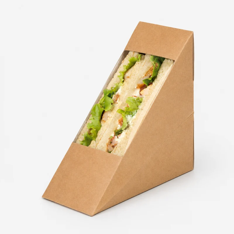 Envase triangular para sandwich. 5.2 x 12.3 x 12.3 cm - 500 Uds.