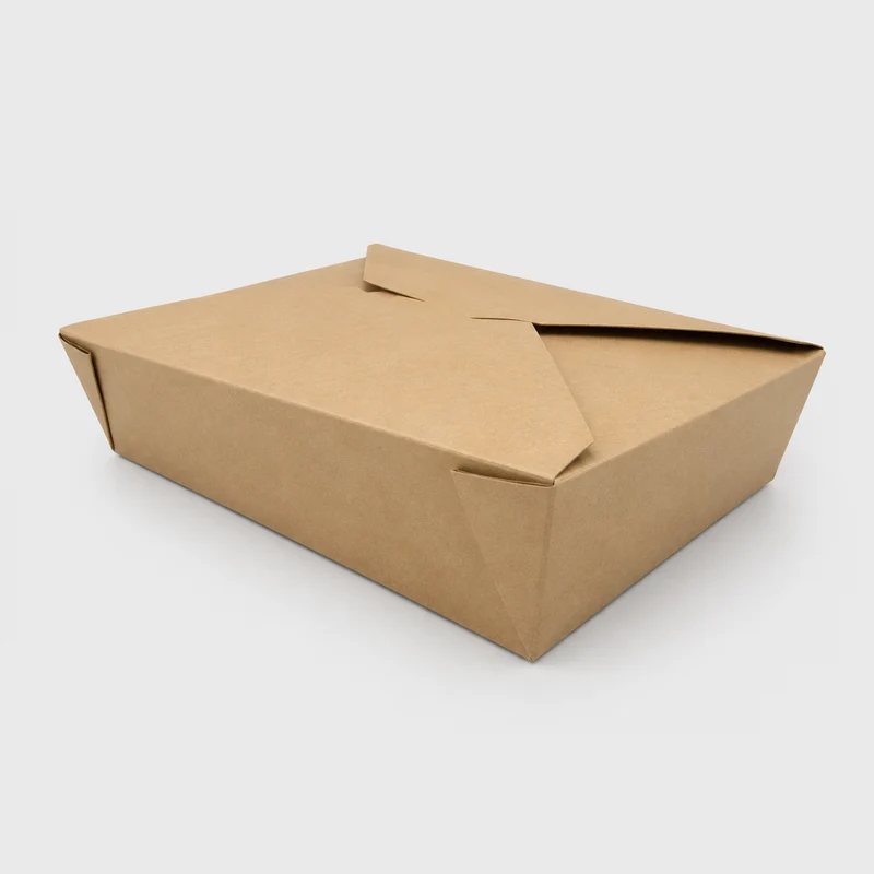 Caja cartón kraft biodegradable. 19.7 x 14 x 6.5 cm. 1990 ml - 200 uds.