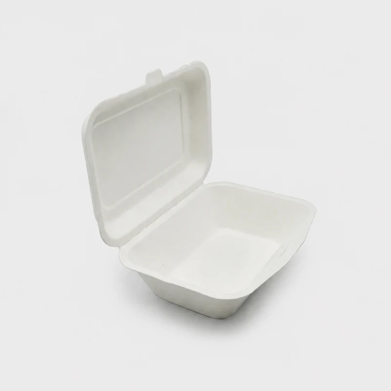 Envase hamburguesa de caña de azúcar. 19.1 x 13.6 x 10.3 cm - 500 Uds