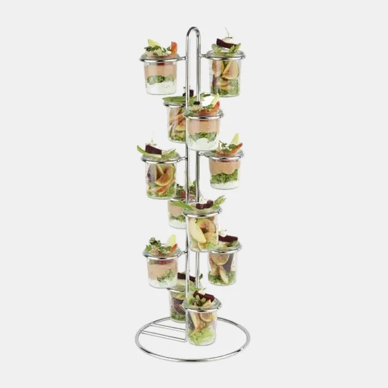 Expositor con 12 anillos y ø6 cm. ø22 x 59 cm - 1 Ud.