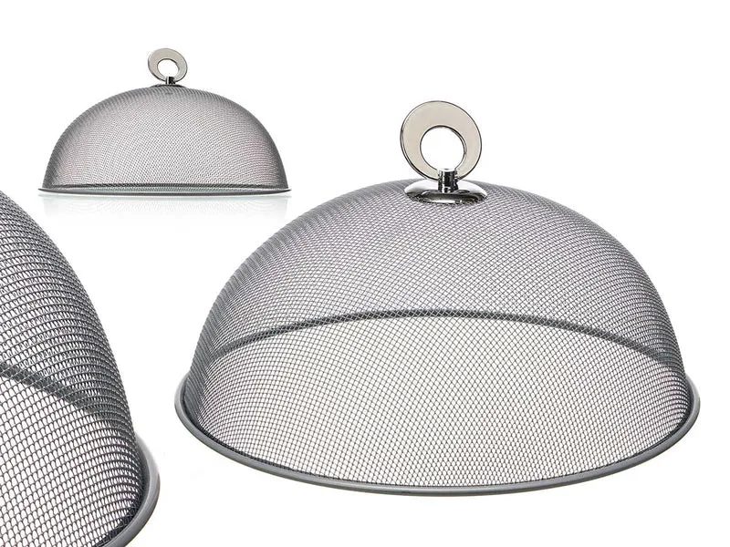 TAPA PLATO 25CM REJILLA PLATA