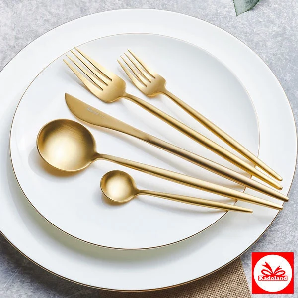 Karaca Jupiter 60 Parça 12 Kişilik Çatal Kaşık Bıçak Takımı Matte Gold