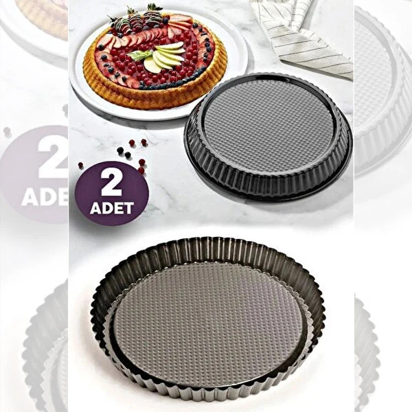Polo Chef Graniet Taartvorm-Springvorm-Bakvorm-Cakevorm 28 cm | 2 Parça Set
