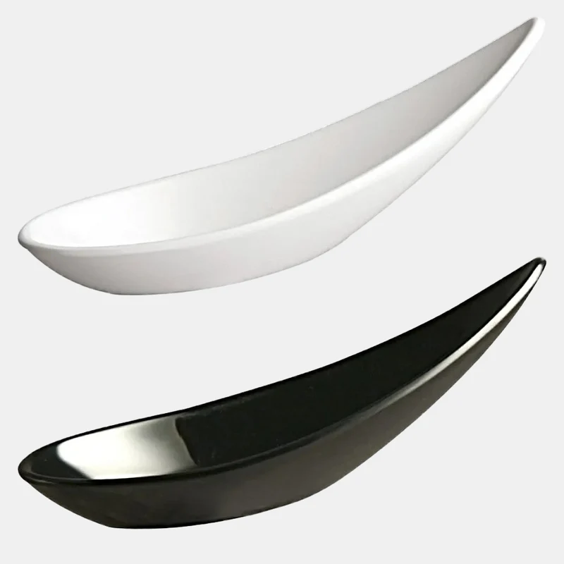 Cuchara Degustación de melamina cocktel negra. 11 x 4,5 x 4 cm - 60 Uds.