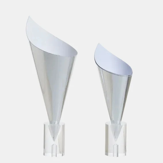Conos de cartón plateado 9 cm - 100 Uds.