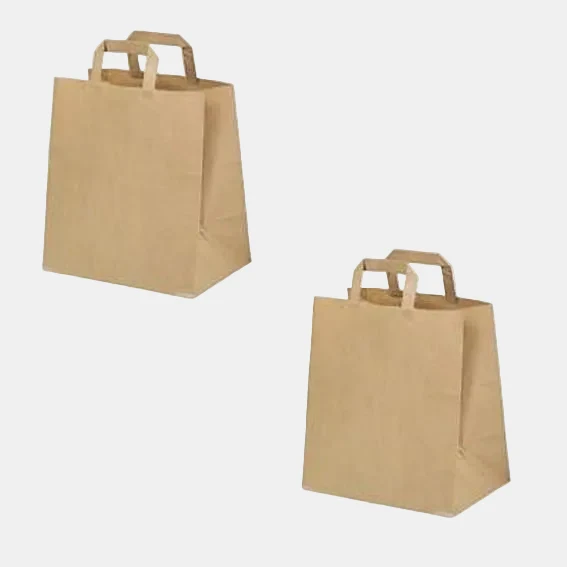 Bolsa Kraft con asas 26 x 14 x 32 cm - 250 Uds