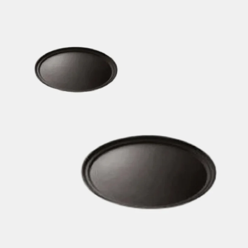 Bandeja oval de camarero marrón antideslizante 73.5 x 60 cm - 6 Uds.