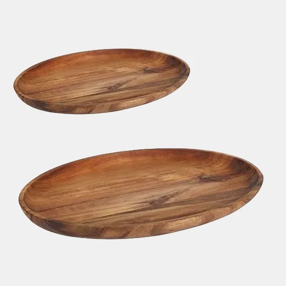 Bandeja oval acacia. 29,8 x 19,7 x 2,5 cm - 6 Uds.