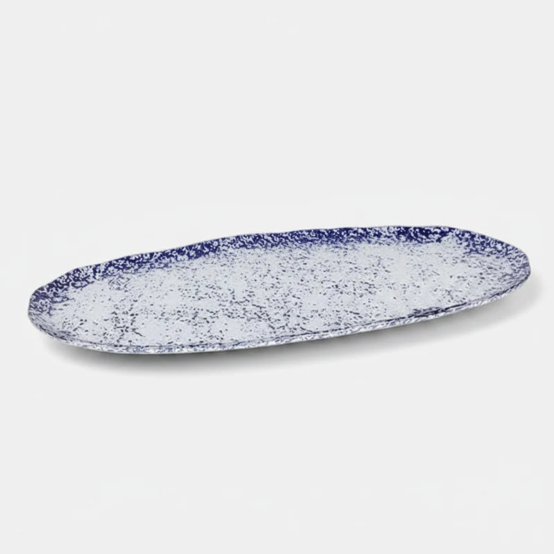 Bandeja cobalto oval Etnic. 40 x 20 x 1,5 cm - 6 Uds