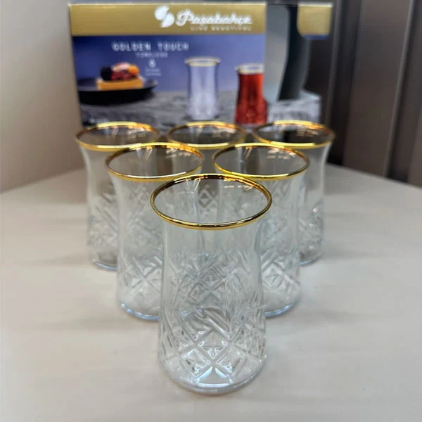 Paşabahçe Timeless Golden Touch 6 Çay Bardağı 160 ml | Pb-42891Go