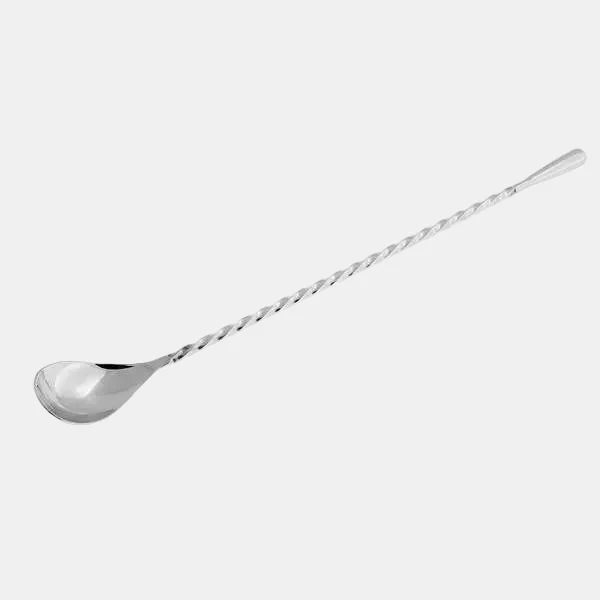 Cuchara trenzada "teardrop" barman coctel acero inox para coctelería. 30 cm - 1 Ud.