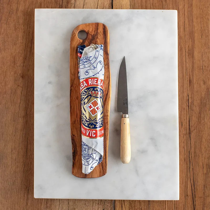 Pack Tabla Madera, Salchichón y Cuchillo