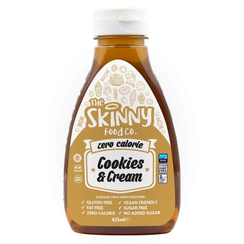 Jarabe flaco sin azúcar y sin calorías, sabor a galletas y crema, 425 ml