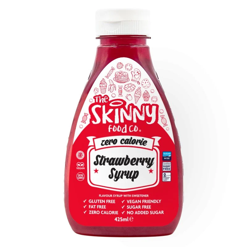 Salsa de Fresa - Sirope Cero Calorías Sin Azúcar - 425ml