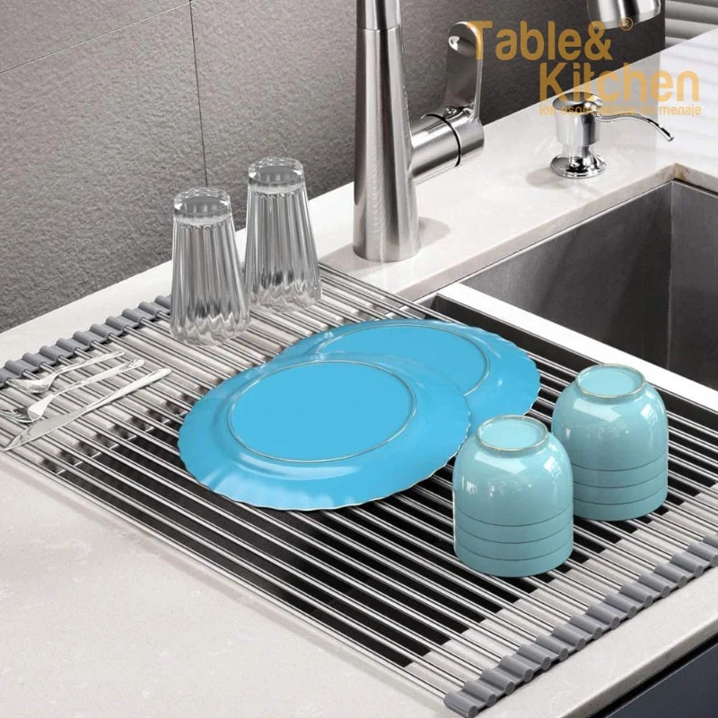 ESCURRIDOR ENROLLABLE SILICONA / INOX 60X40CM