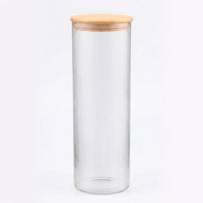 Frasco de vidro NATURE BAMBU Nervuras 2L